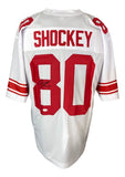 Jeremy Shockey New York Signed White Football Jersey JSA ITP - Sports Integrity