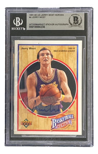Jerry West Signed 1991-92 UD Jerry West Heroes #4 Lakers Trading