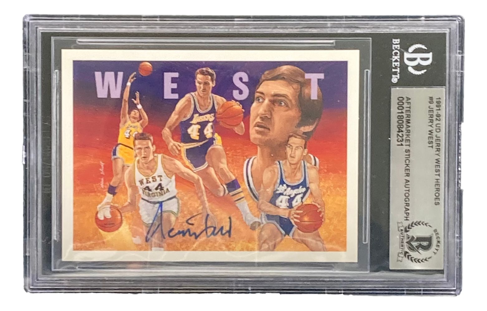 Jerry West Signed 1991-92 UD Jerry West Heroes #9 Lakers Trading 