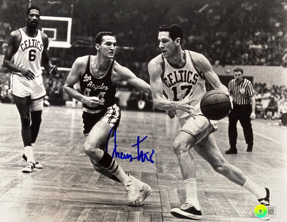 Jerry West Signed 11x14 Los Angeles Lakers B&W Photo BAS Sports Integrity