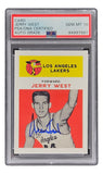 Jerry West Signed Lakers Reprint 1961 Fleer Rookie Card #43 PSA/DNA 10
