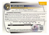 Jesus Made Signed 2025 Bowman Chrome 1st Bowman Brewers Rookie Card BAS