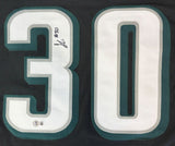Jihaad Campbell Philadelphia Signed Black Football Jersey BAS