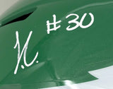 Jihaad Campbell Signed Eagles Full Size Kelly Green Replica Speed Helmet BAS