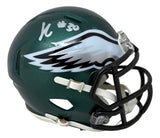 Jihaad Campbell Signed Philadelphia Eagles Mini Speed Helmet BAS