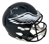 Jihaad Campbell Signed Philadelphia Eagles Full Size Replica Speed Helmet BAS