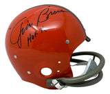 Jim Brown Signed Cleveland Browns FS TK Suspension Replica Helmet HOF 71 BAS