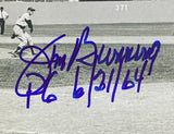 Jim Bunning Signed 8x10 Philadelphia Phillies Photo PG 6/21/64 Insc Steiner Holo