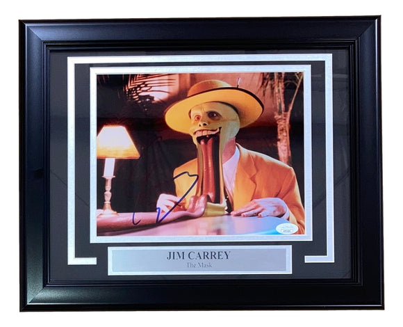 Jim Carrey Signed Framed 8x10 The Mask Photo BAS