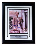 Sports Integrity Jim Carrey Signed Framed 8x10 "The Truman Show" Photo with JSA, featuring him smiling with a briefcase outside a house. Includes plaque: JIM CARREY The Truman Show.