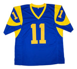 Jim Everett Los Angeles Signed Blue Football Jersey JSA QR