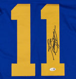 Jim Everett Los Angeles Signed Blue Football Jersey JSA QR