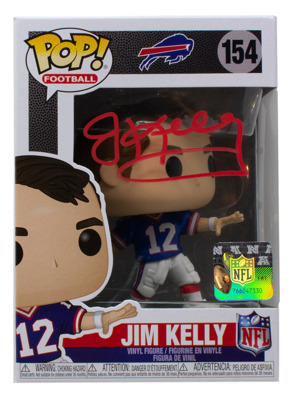 Jim Kelly Signed Buffalo Bills NFL Funko Pop #154 JSA