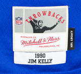 Jim Kelly Signed Buffalo Bills Blue Mitchell & Ness Football Jersey JSA ITP Sports Integrity