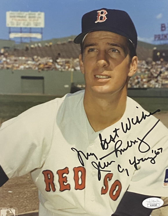 Jim Lonborg Signed 8x10 Boston Red Sox Photo Cy Young 67 Inscribed JSA AL44269 Sports Integrity
