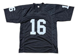 Jim Plunkett Oakland Signed Black Football Jersey BAS