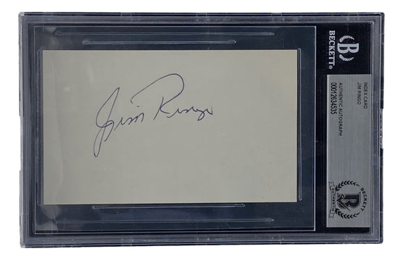 Jim Ringo Green Bay Packers Signed Slabbed Index Card BAS
