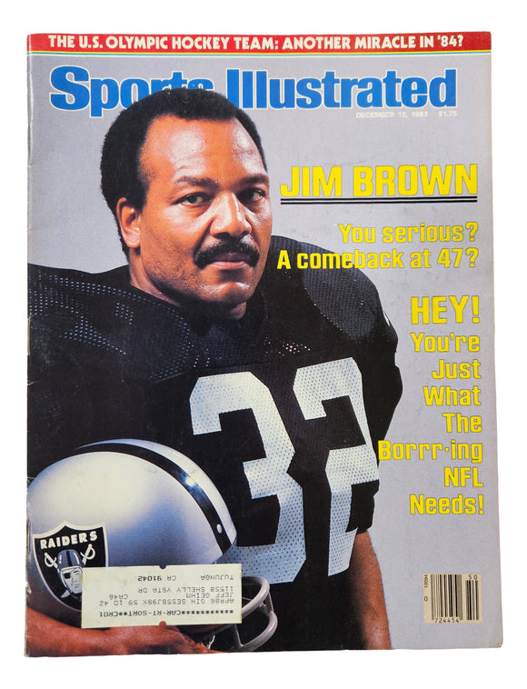 Jim Brown Oakland Raiders Sports Illustrated December 12 1983 Magazine Sports Integrity