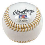 A Jimmy Rollins Phillies Signed Official Gold Glove Baseball (4x GG) by Sports Integrity features a PSA hologram and gold stitching.