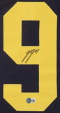 JJ McCarthy Michigan Signed Navy Blue Football Jersey BAS