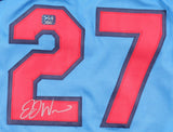 JJ Wetherholt St. Louis Signed Blue Baseball Jersey Prova Hologram