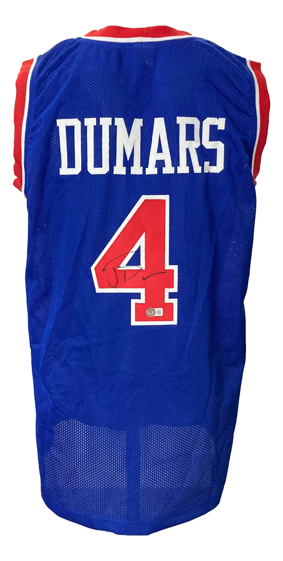 Joe Dumars Signed Custom Blue Pro-Style Basketball Jersey BAS ITP Sports Integrity
