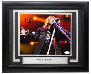 Joe Elliott Signed Framed 8x10 Def Leppard Photo JSA ITP Sports Integrity