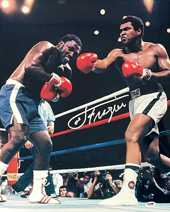 Joe Frazier Signed 16x20 Boxing Photo vs. Ali PSA/DNA Hologram L90731