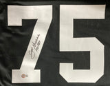 Mean Joe Greene Signed Custom Black Pro-Style Football Jersey HOF 87 BAS Sports Integrity