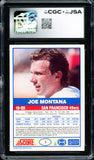Joe Montana Signed 1989 Score #1 49ers Trading Card CGC 9.5 Auto 10