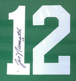 Joe Namath Signed Framed Custom Green Pro-Style Football Jersey JSA - Sports Integrity