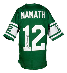 Joe Namath Signed Custom Green Pro Style Football Jersey JSA Sports Integrity