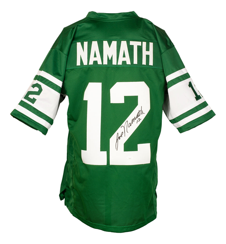 Joe Namath Autographed and Framed White Jets Pro Style Jersey