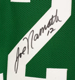 Joe Namath New York Signed Green Football Jersey JSA Sports Integrity