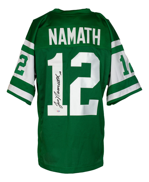 Joe Namath New York Signed Green Football Jersey PSA/DNA Hologram - Sports Integrity