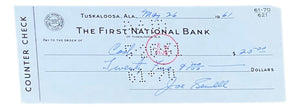 Joe Sewell Cleveland Signed May 26 1961 Personal Bank Check BAS Sports Integrity
