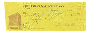 Joe Sewell Cleveland Signed May 15 1962 Personal Bank Check BAS Sports Integrity