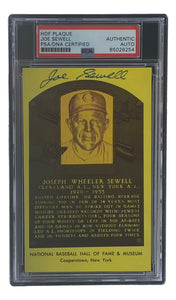 Joe Sewell Signed 4x6 Cleveland Hall Of Fame Plaque Card PSA/DNA 85026254 Sports Integrity