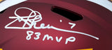 Joe Theismann Signed Washington Commanders FS Replica Speed Helmet 83 MVP BAS