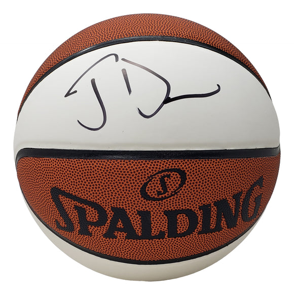Joe Dumars Pistons Signed Spalding NBA White Panel Replica Basketball BAS ITP Sports Integrity