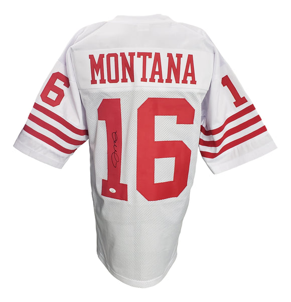 Joe Montana Signed Custom White Pro-Style Football Jersey JSA Sports Integrity