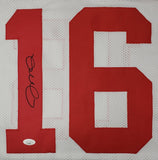 Joe Montana San Francisco Signed White Football Jersey JSA - Sports Integrity