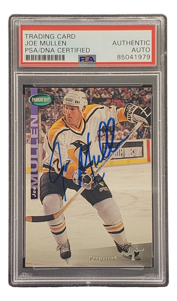 Joe Mullen Signed 1994 Parkhurst #180 Pittsburgh Penguins Hockey Card PSA/DNA