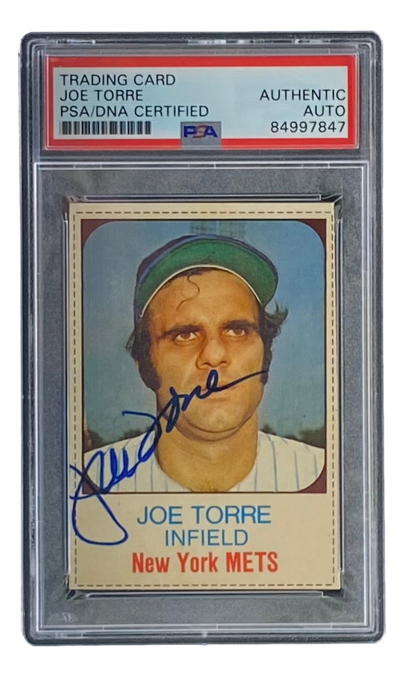 Joe Torre Signed New York Mets 1975 Hostess #70 Trading Card PSA/DNA Sports Integrity