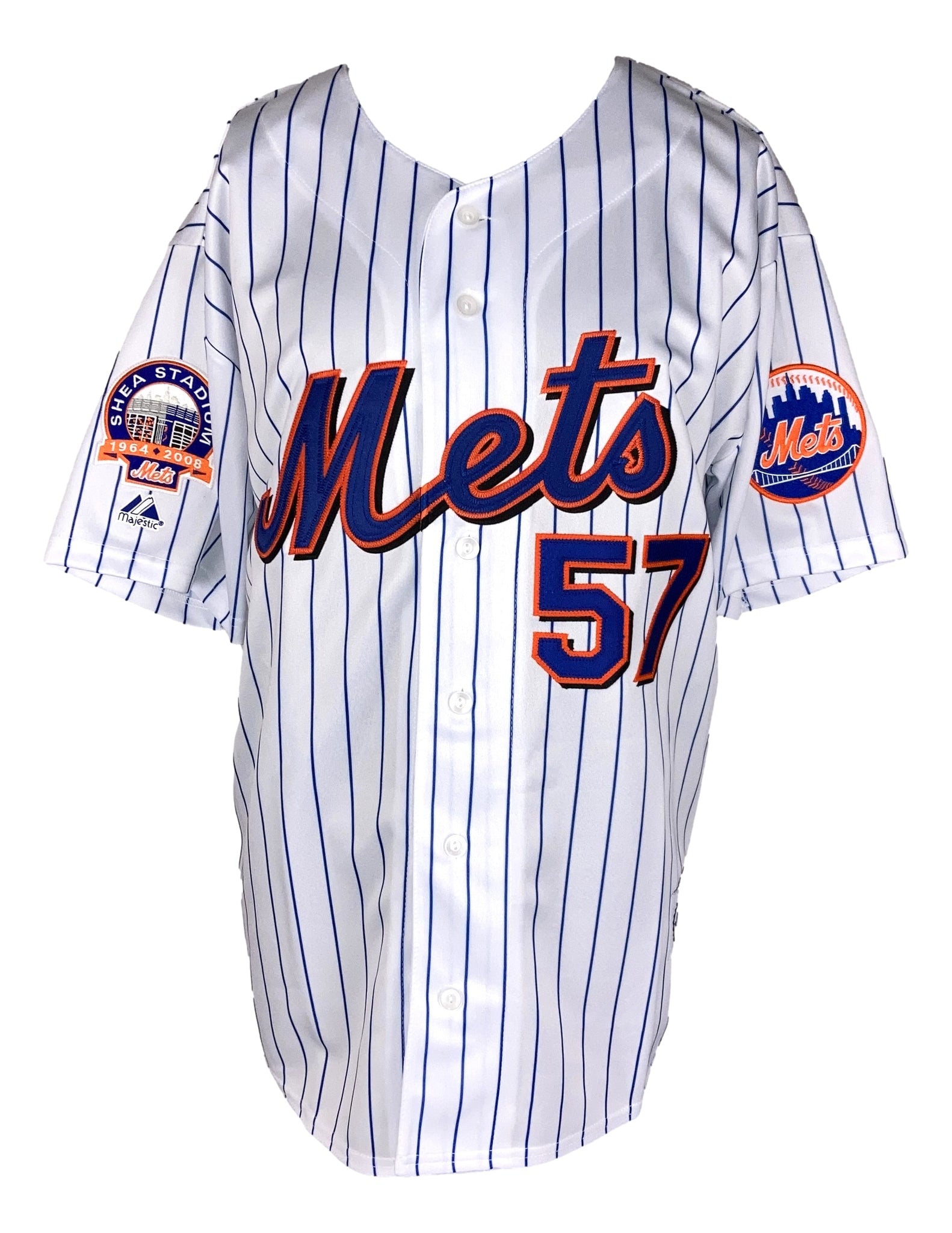 Johan Santana Signed New York Mets Majestic Baseball Jersey No