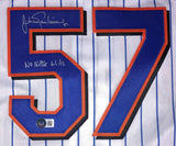 Johan Santana Signed New York Mets Majestic Baseball Jersey No Hitter BAS ITP Sports Integrity