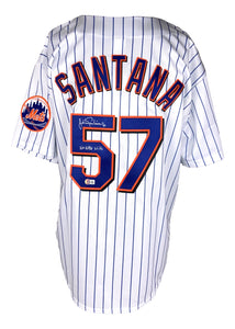 Johan Santana Signed New York Mets Majestic Baseball Jersey No Hitter