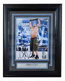 John Cena Signed Framed 8x10 WWE Wrestlemania Photo BAS
