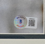 A Beckett authentication sticker with holographic seal W364541 appears near a QR code and "witnessed" in red on the John Daly Signed Framed 16x20 PGA Golf Photo w/ Tiger Woods by Sports Integrity.