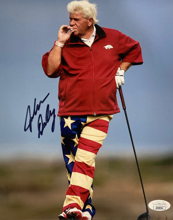 John Daly Signed In Dark Blue 8x10 PGA Golf America Pants Photo JSA